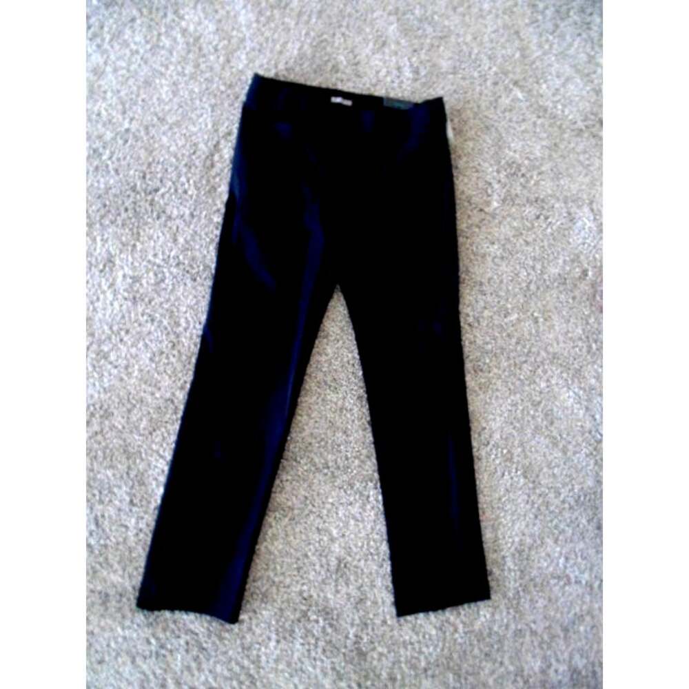 New Maurices Black Pull On Bootcut Pocket Pants Stretchy High Rise L 34x32